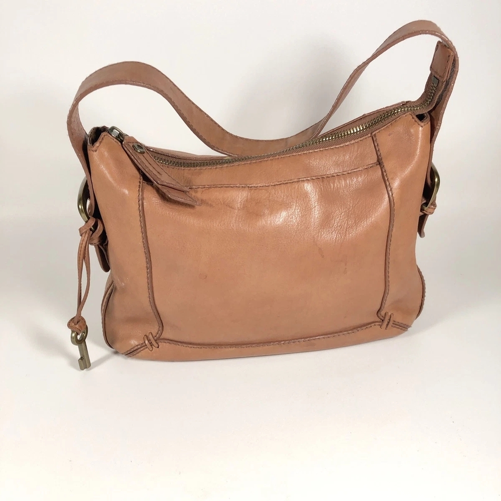 FOSSIL VINTAGE Tan Leather Shoulder Bag
